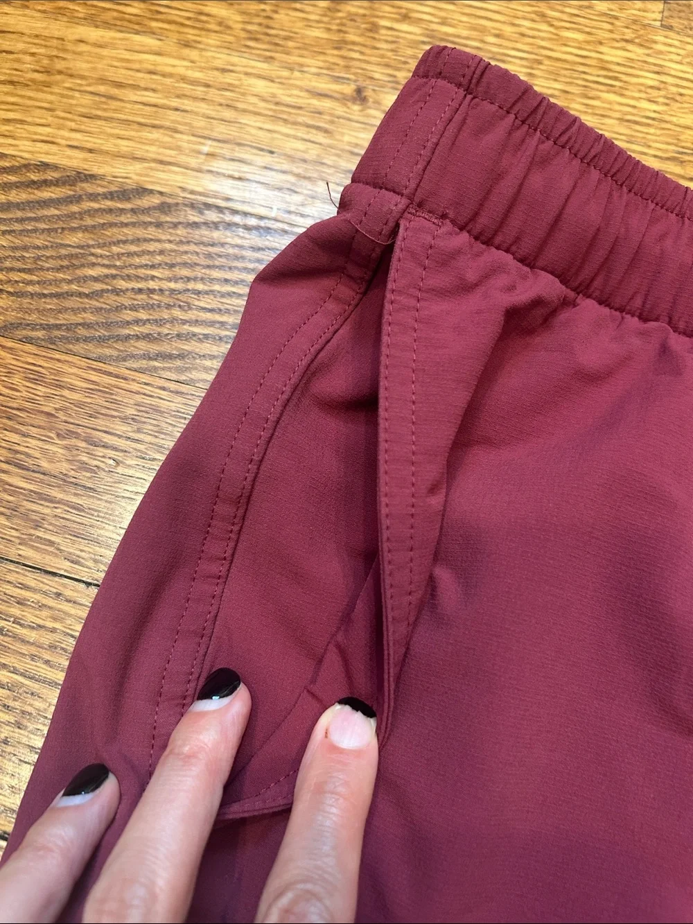 Men's Deep Burgundy Swim & Day-to-Day Shorts with Elastic Waist - Small, NWOT